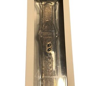 New Apple Watch band clear with specks of gold glitter
